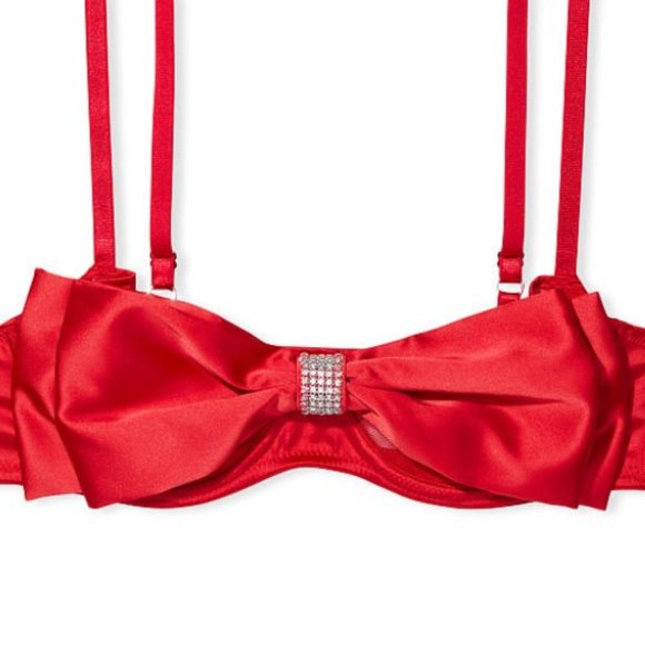 VS Wicked Unlined Bow Balconette Bra dream angels 32C - Picture 4 of 4